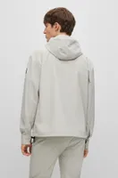 Relaxed-fit hooded shirt performance-stretch fabric