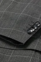 Three-piece regular-fit suit checked virgin wool