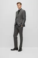 Three-piece regular-fit suit checked virgin wool