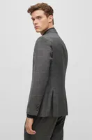 Three-piece regular-fit suit checked virgin wool