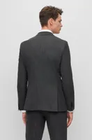 Slim-fit suit a micro-patterned wool blend