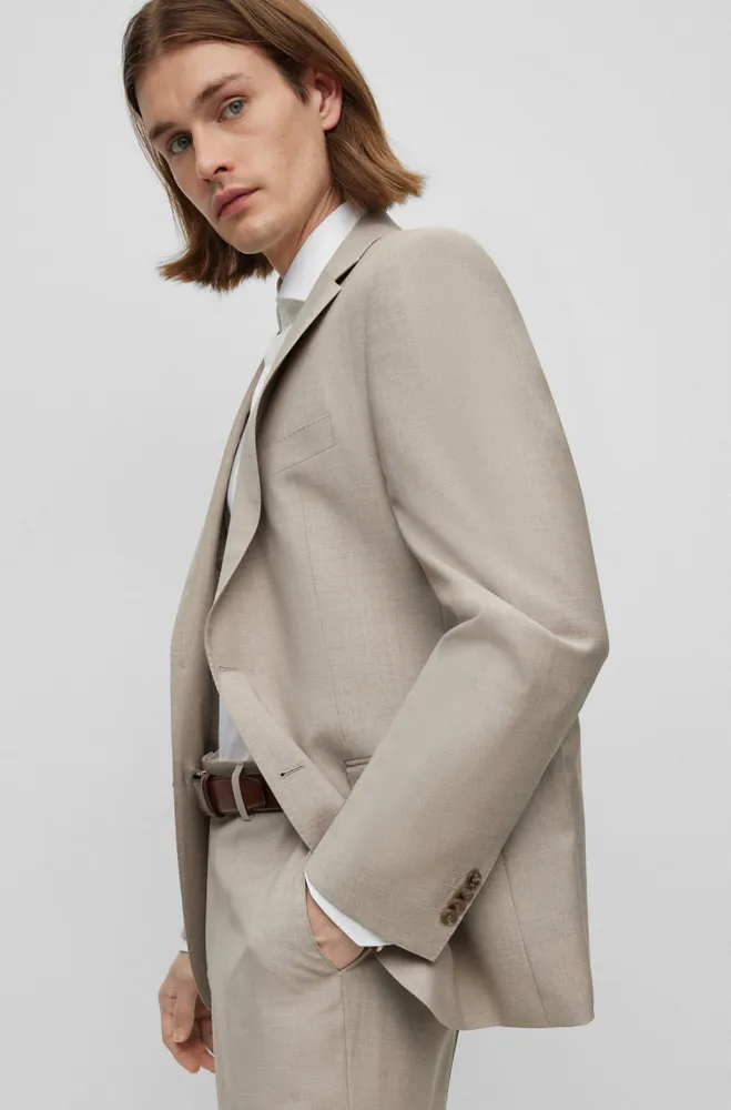 BOSS Regular-fit suit virgin wool with full lining
