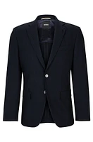 Slim-fit jacket herringbone cotton and virgin wool