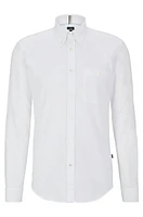 Slim-fit button-down shirt Oxford cotton