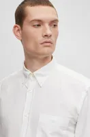 Slim-fit button-down shirt Oxford cotton