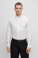 Slim-fit button-down shirt Oxford cotton