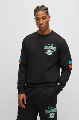 BOSS x NFL cotton-terry sweatshirt with collaborative branding