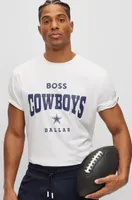 Camiseta de algodón elástico BOSS x NFL con detalle la colaboración