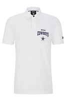 BOSS x NFL cotton-piqué polo shirt with collaborative branding