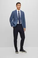 Slim-fit jacket stretch-wool seersucker