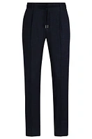 Slim-fit trousers a wool blend with silk