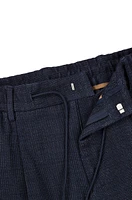 Slim-fit trousers a wool blend with silk