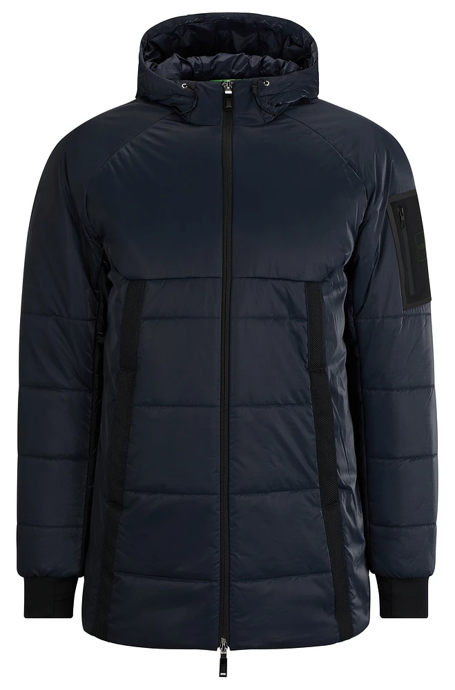 Regular-fit jacket with branded sleeve pocket
