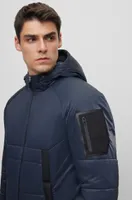 Regular-fit jacket with branded sleeve pocket