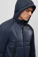 Regular-fit jacket with branded sleeve pocket