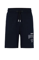 BOSS x NFL cotton-terry shorts with collaborative branding