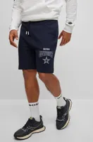 BOSS x NFL cotton-terry shorts with collaborative branding