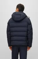 Reversible down jacket a wool blend