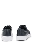 Nappa-leather trainers with branded counter