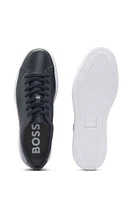 Nappa-leather trainers with branded counter