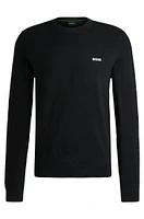 Branded crew-neck sweater dry-flex fabric