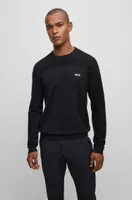 Branded crew-neck sweater dry-flex fabric