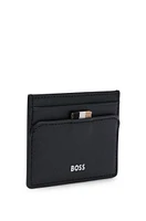 Card holder with signature stripe and logo detail