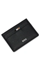 Card holder with signature stripe and logo detail