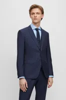 Three-piece slim-fit suit virgin wool