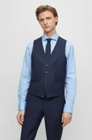 Three-piece slim-fit suit virgin wool