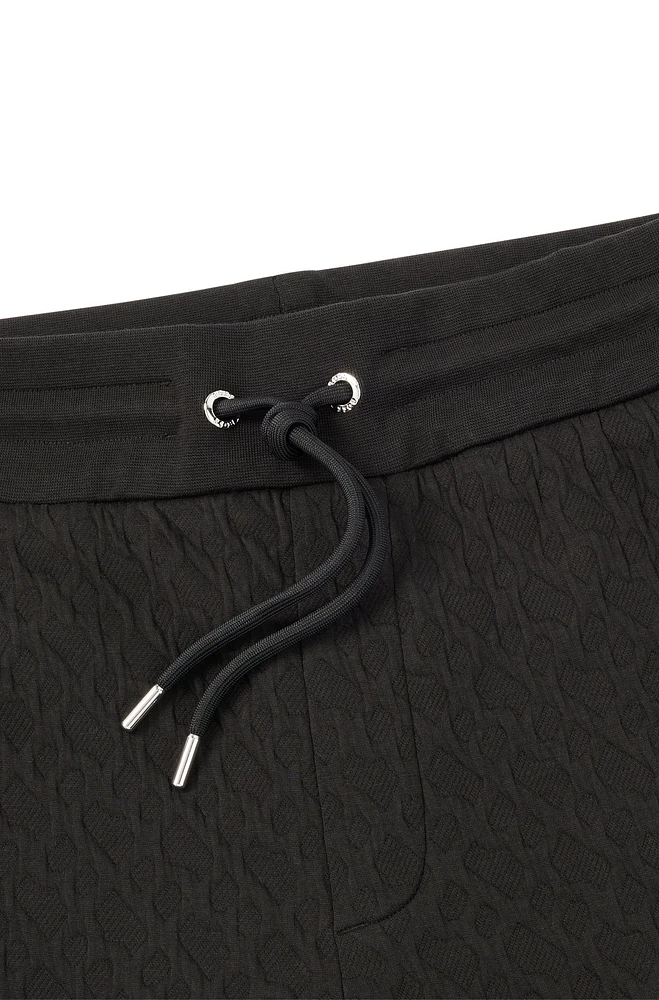 Cotton tracksuit bottoms with monogram jacquard