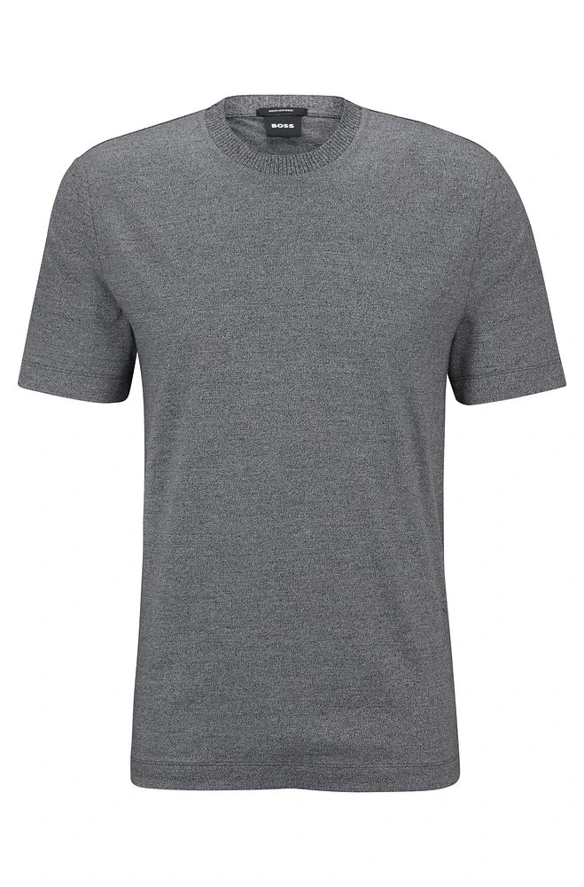 Regular-fit T-shirt mercerized mouliné cotton