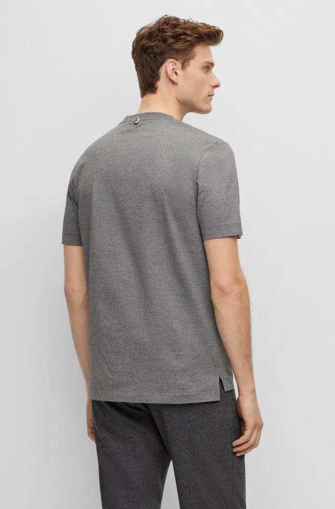 Regular-fit T-shirt mercerized mouliné cotton