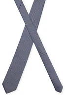 Silk-blend tie with jacquard pattern