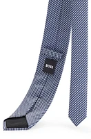 Silk-blend tie with jacquard pattern