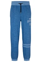 BOSS x NFL oversize-fit tracksuit bottoms denim-look cotton