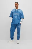 BOSS x NFL oversize-fit tracksuit bottoms denim-look cotton