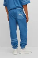 BOSS x NFL oversize-fit tracksuit bottoms denim-look cotton