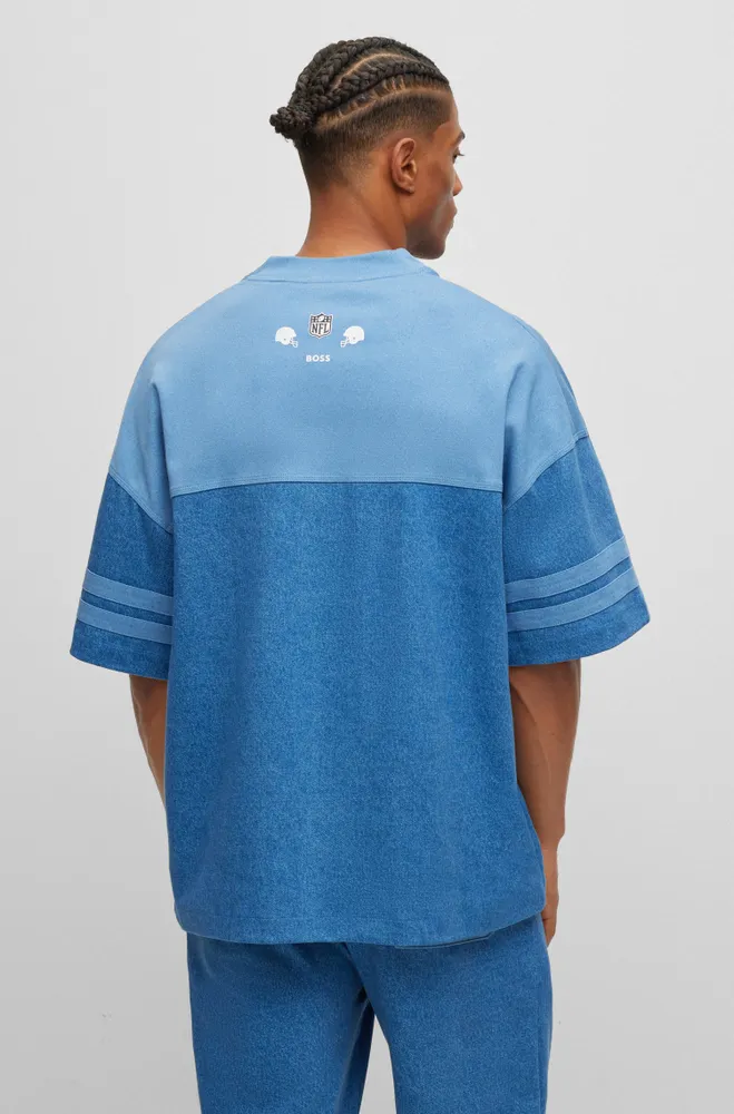 Camiseta oversize fit BOSS x NFL en algodón de aspecto denim