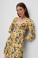 Vestido corsé con estampado de acuarela