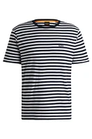 Relaxed-fit T-shirt cotton with horizontal stripes