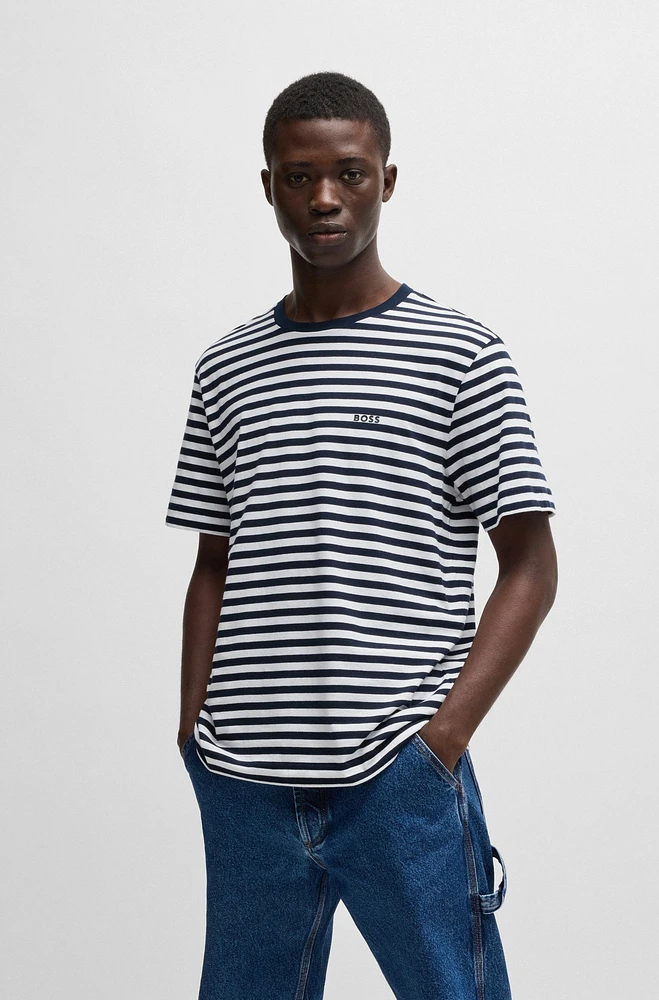 Relaxed-fit T-shirt cotton with horizontal stripes