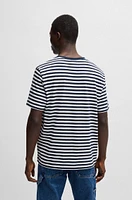 Relaxed-fit T-shirt cotton with horizontal stripes