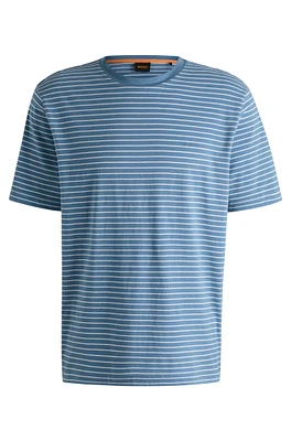 Relaxed-fit T-shirt cotton with horizontal stripes