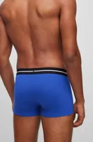 Three-pack of stretch-cotton trunks with logo waistband