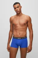 Three-pack of stretch-cotton trunks with logo waistband