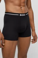 Three-pack of boxer briefs with logo waistbands