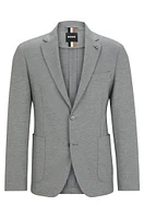 Slim-fit jacket melange interlock jersey