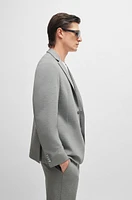 Slim-fit jacket melange interlock jersey