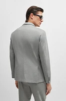 Slim-fit jacket melange interlock jersey